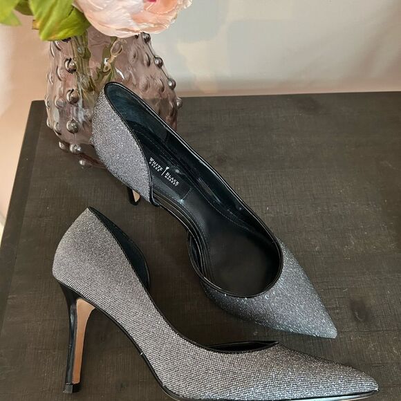 EUC WHBM Silver and black glitter pumps(size 9) - Picture 3 of 8